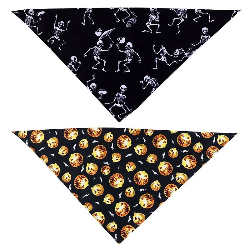 Tinksky 2pcs Dog Bib Pour Le Décor D’Halloween 1 Tinksky 2pcs Dog Bib Pour Le Décor D’Halloween