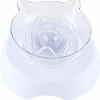 Baicccf Double Cat Dog Bowls Elevated Cat Food Water Bowls With Raised Stand 15 Tilted Raised Slow Feeder Bowl Distributeur D’eau Sans Stress Pour Les Chats Et Les Petits