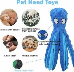 Baicccf Dog Squeaky Toys Octopus - Jouets Pour Chien En Peluche Froissés Pour Le Nettoyage Des Dents, Jouets à Mâcher Interactifs Durables Pour Chiens, Jouets Pour Chiens Mous Mignons Pour Petits Chiens Moyens, 2 P -nourriture pour chien boutique 449768643 max