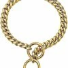 Wabjtam Gold Chain Cuban Link Dog Choke Collier Collier Pour Petit Moyen Grand Chien, Mignon Dressage Chien Collier