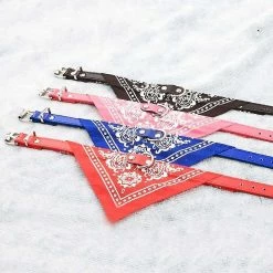 Unbranded Luck Daw Réglable Pet Dog Cat Puppies Bandanas Triangle Colliers Foulard En Cuir -nourriture pour chien boutique 459148768 max