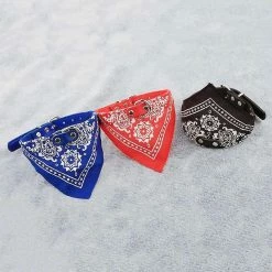 Unbranded Luck Daw Réglable Pet Dog Cat Puppies Bandanas Triangle Colliers Foulard En Cuir -nourriture pour chien boutique 459148815 max