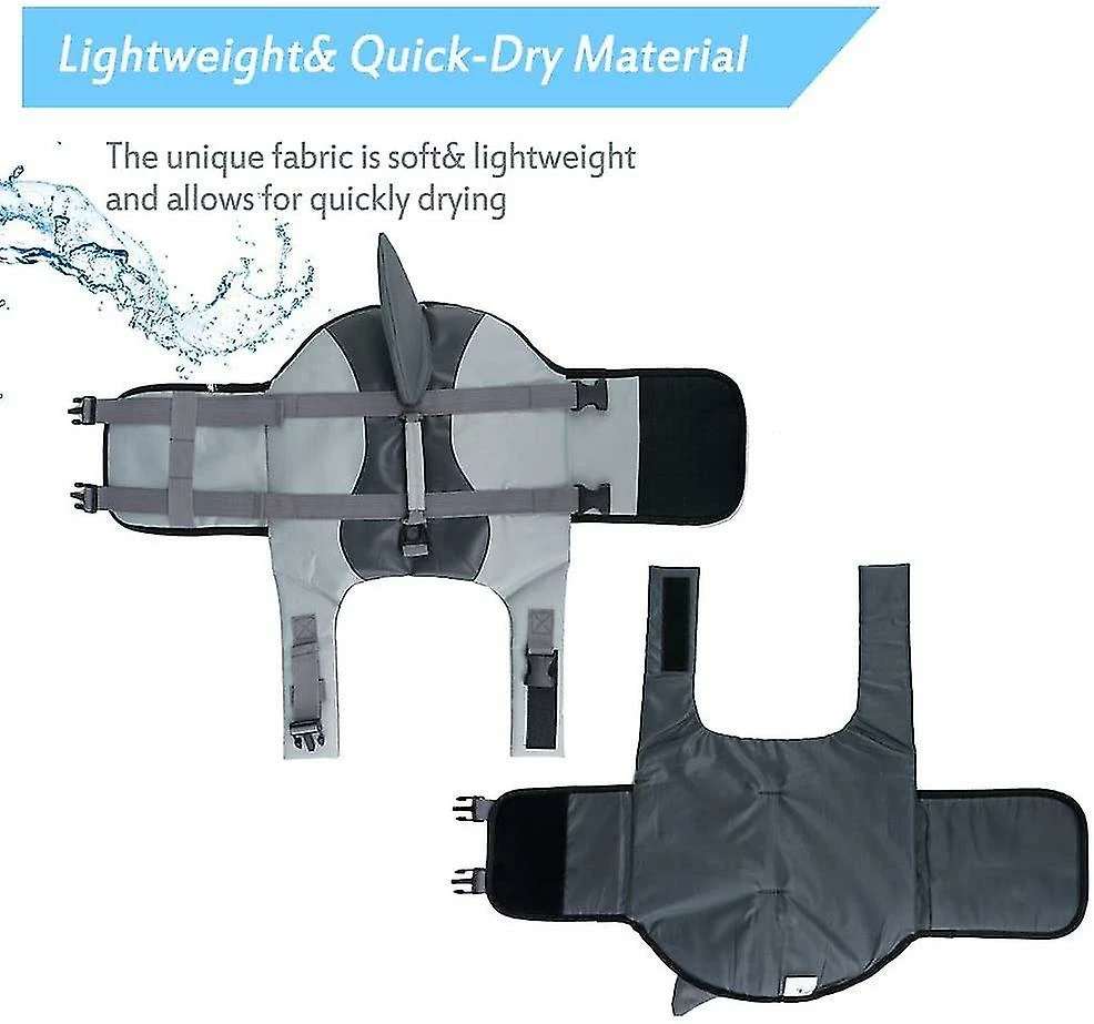 Unbranded Pet Dog Safety Swimsuit Dog Life Jacket Ripstop Dog Lifesaver Shark Vests Avec Poignée De Sauvetage Pour Piscine Beach Boatingab 4 Unbranded Pet Dog Safety Swimsuit Dog Life Jacket Ripstop Dog Lifesaver Shark Vests Avec Poignée De Sauvetage Pour Piscine Beach Boatingab – Image 4