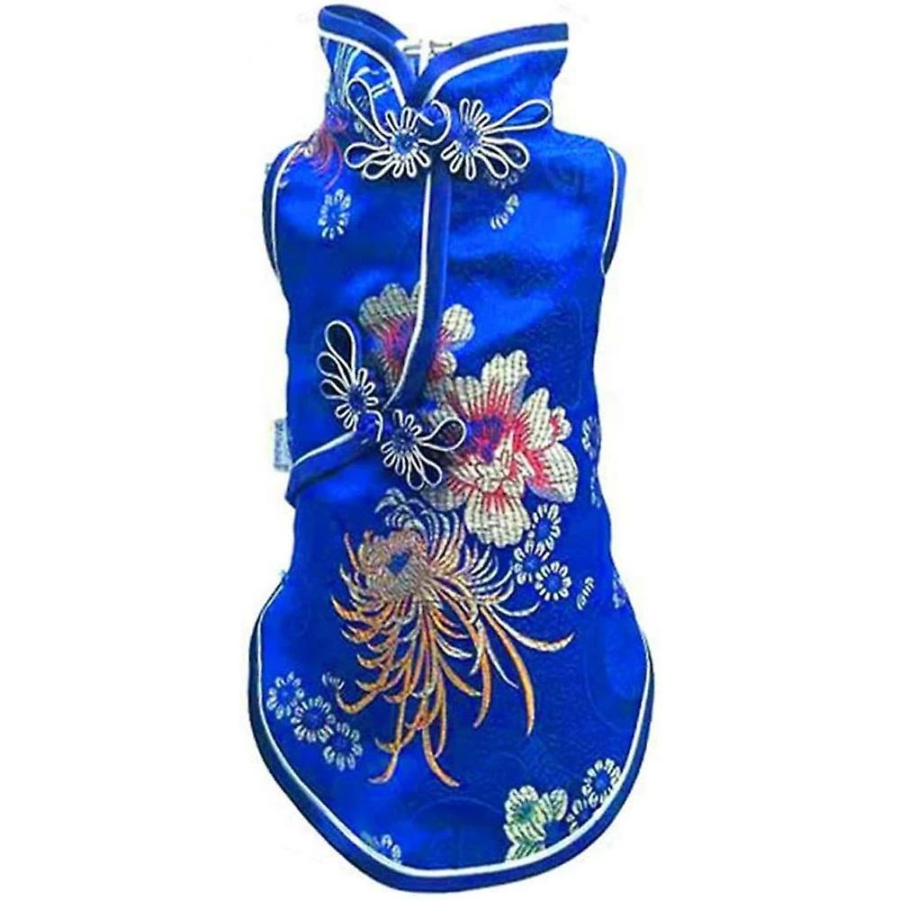 Giveuphesit Pet Costume Tang Suit Dog Cheongsam Satin Vêtements De Style Chinois Pour Chiens Pet Jupe Chiot Chats Robe 1 Giveuphesit Pet Costume Tang Suit Dog Cheongsam Satin Vêtements De Style Chinois Pour Chiens Pet Jupe Chiot Chats Robe
