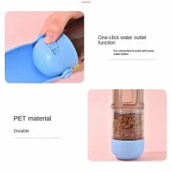 Unbranded Portable Pet Dog Water Bottle Feeder Compatible Avec Dogs Pink -nourriture pour chien boutique 475731023 max