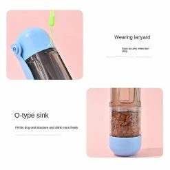 Unbranded Portable Pet Dog Water Bottle Feeder Compatible Avec Dogs Pink -nourriture pour chien boutique 475731072 max