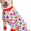 Crday Dog Clothes, Dessin Animé Print Four-legged Full Coverage Pullover Dog Pyjamas Jumpsuit Costumes Cadeau