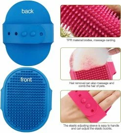 Yuzee Piece Dog And Cat Brush, Dog Hair Cleaning Brush, Dog And Cat Bath Brush, Dog And Cat Brush, Massage Brush For Short And Long Hair (color) -nourriture pour chien boutique 490173887 max