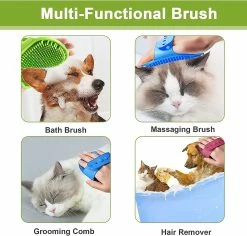 Yuzee Piece Dog And Cat Brush, Dog Hair Cleaning Brush, Dog And Cat Bath Brush, Dog And Cat Brush, Massage Brush For Short And Long Hair (color) -nourriture pour chien boutique 490174188 max