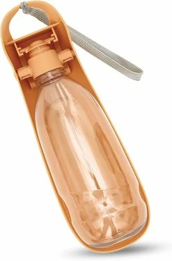 Yuzee Dog Water Bottle, Walking Dog Water Bottle, Collapsible Dog Water Bottle Travel Dog Water Bottle 550ml Large Capacity Abs Sink (orange) -nourriture pour chien boutique 490174190 max