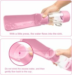 Yuzee Dog Travel Water Bottle - Portable Collapsible With Food Container - Pet Food Dispenser - For Travel, Hiking - Lightweight & Leakproof -nourriture pour chien boutique 490174365 max