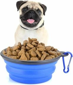 Yuzee Dog Bowls, Set Of 4 Collapsible Silicone Bowls With Carabiner Clip, Portable Water Or Food Bowls For Small To Medium Dogs, Dog Travel Bowls -nourriture pour chien boutique 490174433 max