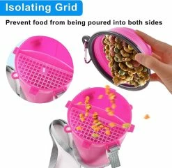 Yuzee Dog Water Bottle With 2 Collapsible Bowls Portable 2-in-1 Water Bottle And Food For Dog And Cat, (pink) -nourriture pour chien boutique 490174830 max