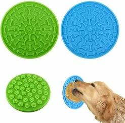 Vention 2pcs Dog Licking Trays Tapis De Léchage De Bain Pour Chiens Laveur De Bain Léchage Pad