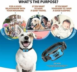 Unbranded Miofth 3 In1 Anti Bark Dog Collar Dispositif D’aboiement Excessif Safe Inoffensif Humane Anti-bark Training Pour Les Petites Races De Taille Moyenne Et Grande -nourriture pour chien boutique 494779684 max