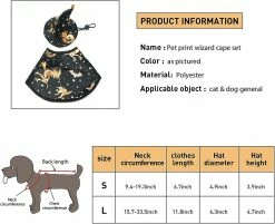 Unbranded Pet Halloween Outfits Dog Halloween Costumes Halloween Pet Clothes With Adjustable Witch Hat Capes Costume For Small Medium Dogs Cats Halloween Christ -nourriture pour chien boutique 494817322 max