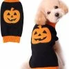 Unbranded Halloween Pet Dog Sweater Pumpkin Knit Jumper Clothes For Dogs Pets Costume Holiday Party For Cat And Puppy
