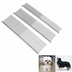 Unbranded Vente Chaude Acier Inoxydable Pet Hair Trimmer Combs Puppy Cat Cleaning Brush Pet Shedding Grooming Asymmetric Dog Long Hair Comb -nourriture pour chien boutique 495196022 max