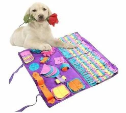 Shiyi Yi Shi Dog Sniffing Carpet, 90x90cm Grands Tapis Pour Animaux De Compagnie Pour Chiens Soft Pet Nose Work