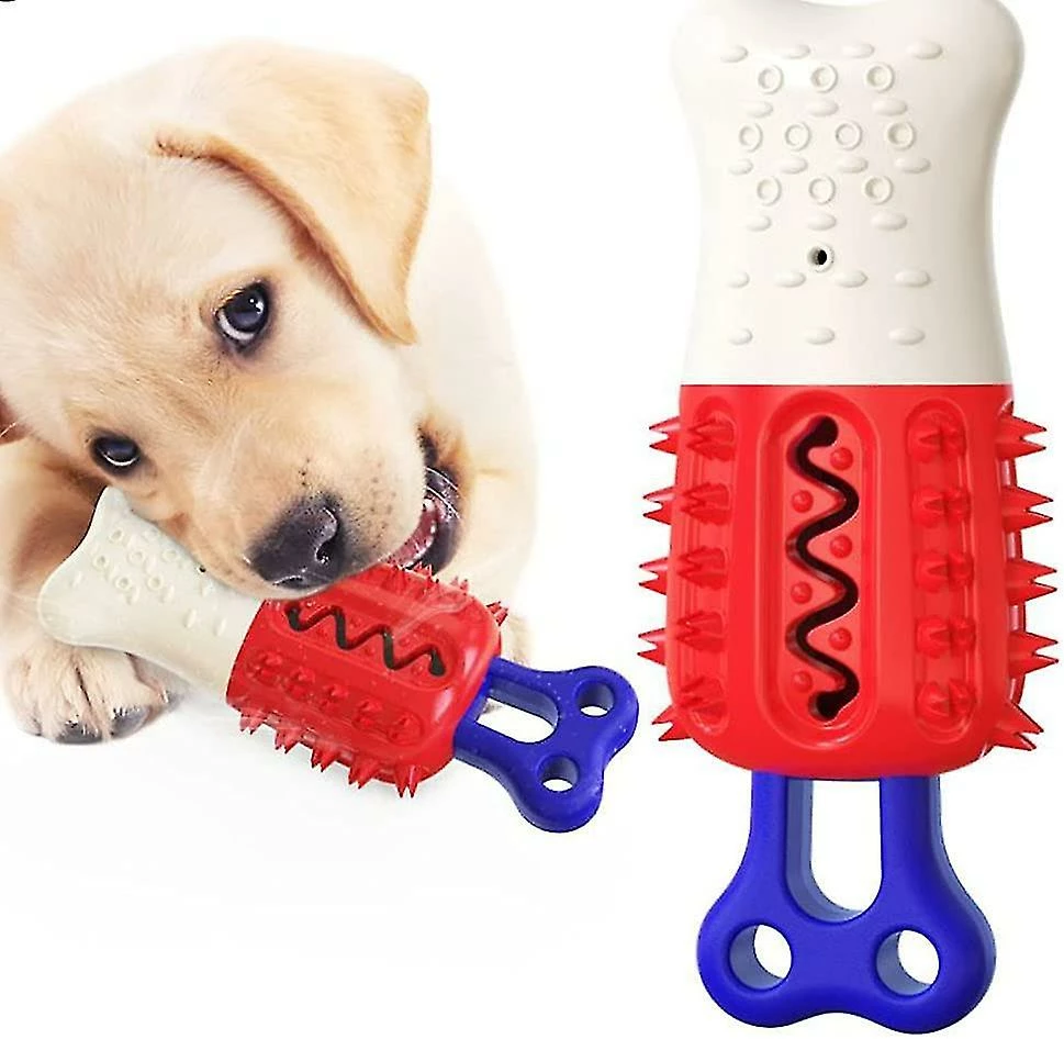 Redmiter Chien Mâcher Jouet Brosse à Dents Résistant Au Chien Morsure Dents Nettoyage Stick Outdoor Dog Toy Rubber Dog Mording Toy Dog Teether 17.3 * 7.2 * 3.6cm (bleu Et Rouge) Mieux 2 Redmiter Chien Mâcher Jouet Brosse à Dents Résistant Au Chien Morsure Dents Nettoyage Stick Outdoor Dog Toy Rubber Dog Mording Toy Dog Teether 17.3 * 7.2 * 3.6cm (bleu Et Rouge) Mieux – Image 2