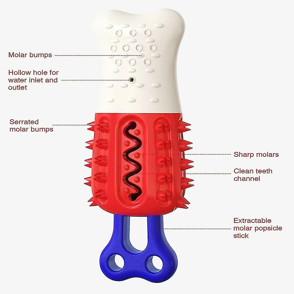 Redmiter Chien Mâcher Jouet Brosse à Dents Résistant Au Chien Morsure Dents Nettoyage Stick Outdoor Dog Toy Rubber Dog Mording Toy Dog Teether 17.3 * 7.2 * 3.6cm (bleu Et Rouge) Mieux 3 Redmiter Chien Mâcher Jouet Brosse à Dents Résistant Au Chien Morsure Dents Nettoyage Stick Outdoor Dog Toy Rubber Dog Mording Toy Dog Teether 17.3 * 7.2 * 3.6cm (bleu Et Rouge) Mieux – Image 3