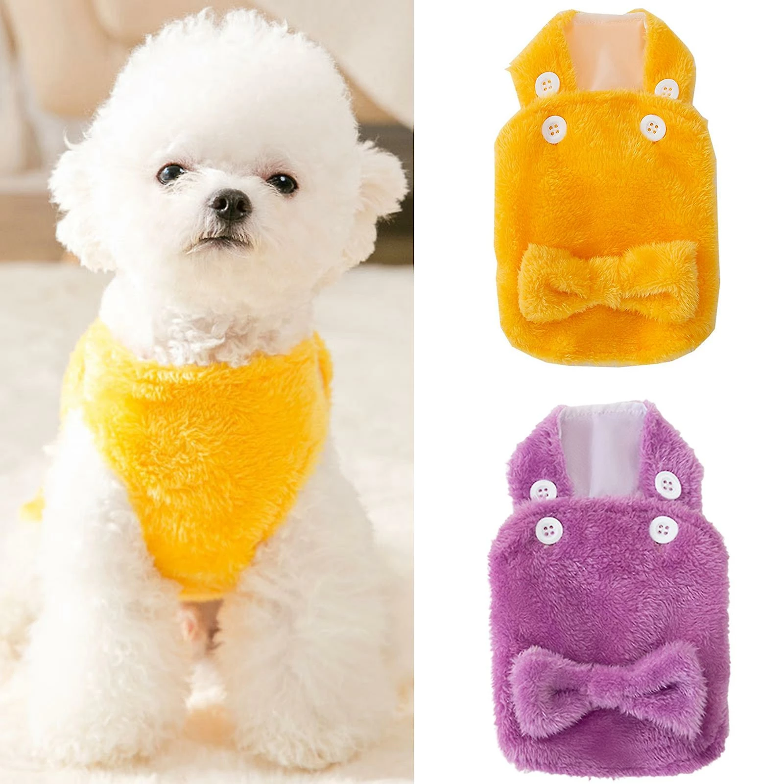 Unbranded Pet Vest Clothes Bow Knot Design Skin-friendly Épaississant Pet Dog Gilet à Deux Pattes Manteau Puppy Costume Jikaix 2 Unbranded Pet Vest Clothes Bow Knot Design Skin-friendly Épaississant Pet Dog Gilet à Deux Pattes Manteau Puppy Costume Jikaix – Image 2