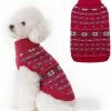 Redmiter Classique Snowflake Dog Jumper - Soft Thickening Dog Cat Sweater Coat Warm Apparel. Tricots