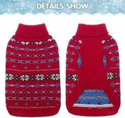 Redmiter Classique Snowflake Dog Jumper - Soft Thickening Dog Cat Sweater Coat Warm Apparel. Tricots -nourriture pour chien boutique 503819973 max