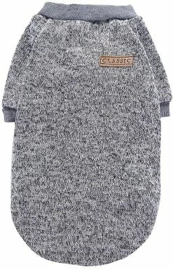Aowear Wekity Pet Dog Vêtements Tricot Dog Sweater Doux Épaississement Chaud Chiot Chiens Chemise Hiver Puppy Pull Pour Chiens (gris, S) -nourriture pour chien boutique 504123822 max