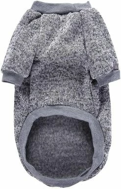 Aowear Wekity Pet Dog Vêtements Tricot Dog Sweater Doux Épaississement Chaud Chiot Chiens Chemise Hiver Puppy Pull Pour Chiens (gris, S) -nourriture pour chien boutique 504124029 max