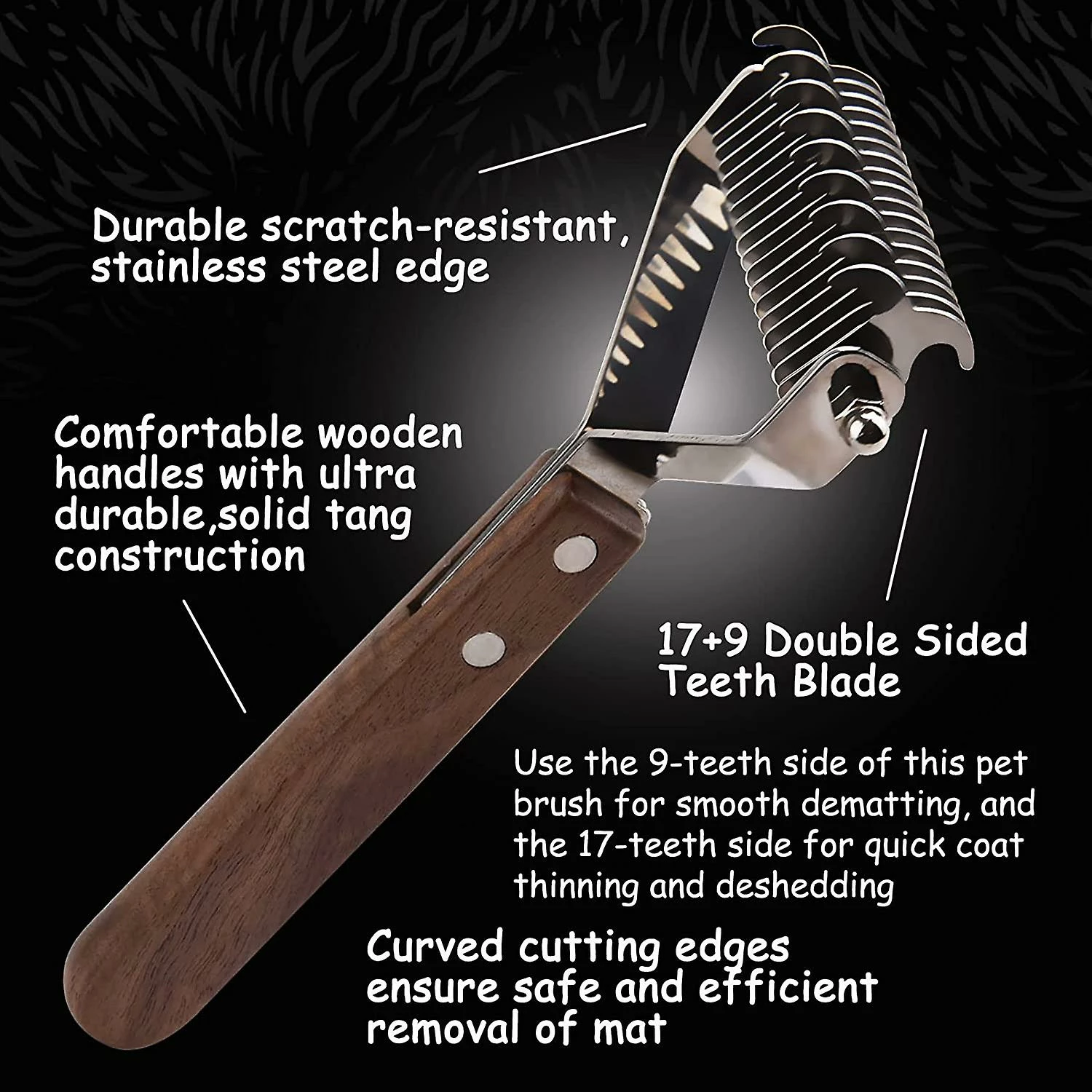 Crday Manteau King Undercoat Rake Dog Grooming Peigne, Brosses De Chien Pour La Perte Stripping Cadeau 2 Crday Manteau King Undercoat Rake Dog Grooming Peigne, Brosses De Chien Pour La Perte Stripping Cadeau – Image 2