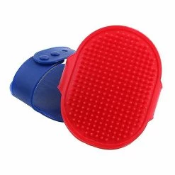 Unbranded Réglable Pet Dog Cat Puppy Rubber Bath Palm Brush Brosse De Toilettage Brosse De Massage (couleur Aléatoire)