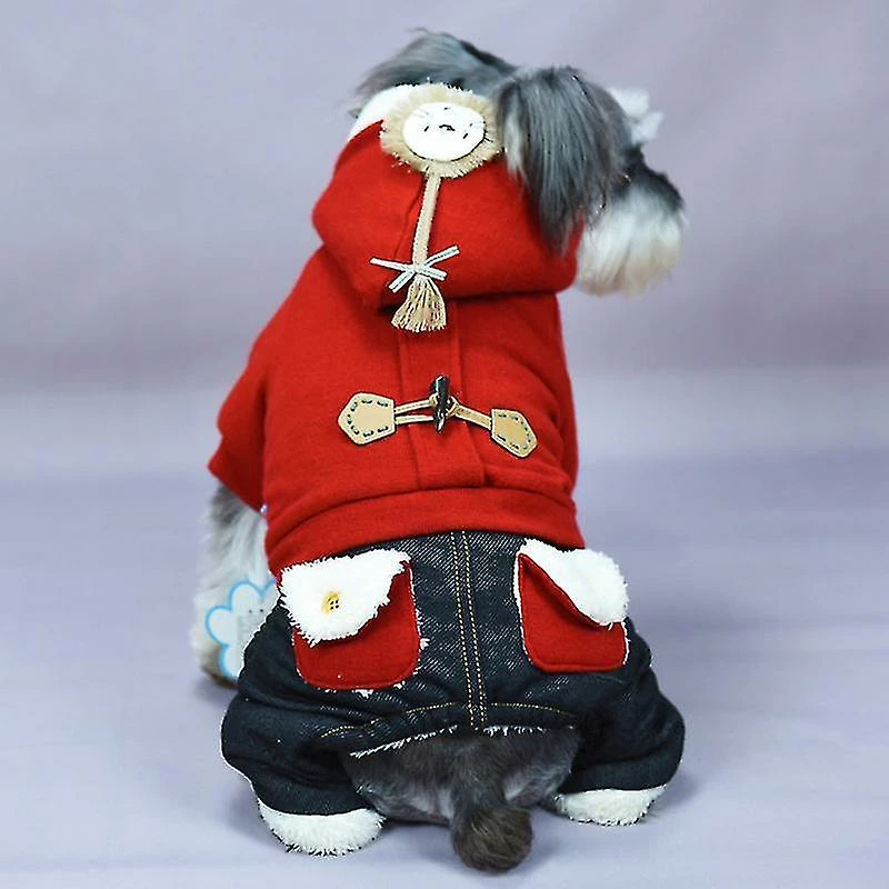 Unbranded Double Manteau D’hiver épaissi Tenues Pour Animaux De Compagnie Vêtements Pour Chiens Dog Hoodies Lion Design Winter Sweatshirt Taille Xs Rouge 2 Unbranded Double Manteau D’hiver épaissi Tenues Pour Animaux De Compagnie Vêtements Pour Chiens Dog Hoodies Lion Design Winter Sweatshirt Taille Xs Rouge – Image 2