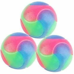 Wonderful 3 Pcs Clignotant Balle Élastique Dog Ball Glow In The Dark Jouet Interactif Pour Chiot Chat Chien -nourriture pour chien boutique 506503964 max