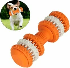 Wonderful Dog Toy Dumbbell Dog Toy Silicone Dog Chew Toy Pet Interactive Training Toy Den