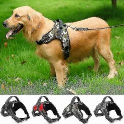 Unbranded Pet Dog Leash Traction Harnais De Poitrine Drag Antidéflagrant Black-l Aespa