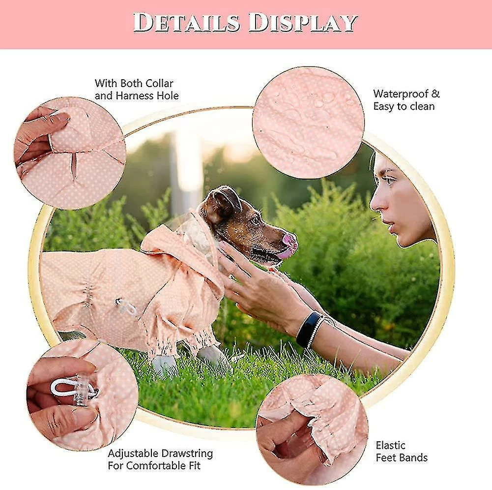 Unbranded Imperméable Pour Chien Avec Capuche, Pet Dog Imperméable Manteau Réglable Léger Extérieur 5 Unbranded Imperméable Pour Chien Avec Capuche, Pet Dog Imperméable Manteau Réglable Léger Extérieur – Image 5