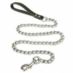 Unbranded 120cm Chaîne Métal Chien Harnais Laisse Laisse Animaux Pour Petit Moyen Grand Chien Leads Drag Pet Training Running Dog Leashes Cordes -nourriture pour chien boutique 508097392 max