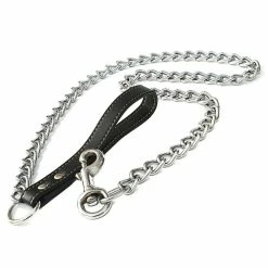 Unbranded 120cm Chaîne Métal Chien Harnais Laisse Laisse Animaux Pour Petit Moyen Grand Chien Leads Drag Pet Training Running Dog Leashes Cordes -nourriture pour chien boutique 508097978 max