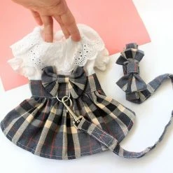 Giveuphesit Robe De Chien Avec Laisse De Chien, Robes De Chien Pour Petits Chiens Puppy Cat Dress Summer Dog Bowknot Skirts Cowboy Dentelle à Carreaux -nourriture pour chien boutique 509709530 max