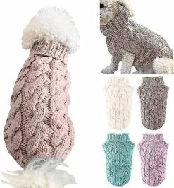 Aowear Pet Sweaters Dog Turtleneck Pulls Tricotés Pulls Chauds Tricots Outwear Froid 7 Aowear Pet Sweaters Dog Turtleneck Pulls Tricotés Pulls Chauds Tricots Outwear Froid -nourriture pour chien boutique 510026058 max
