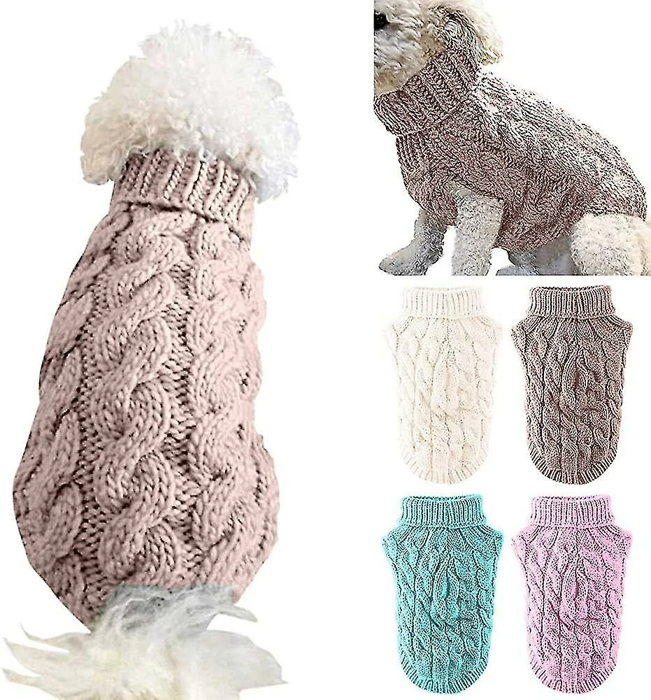 Aowear Pet Sweaters Dog Turtleneck Pulls Tricotés Pulls Chauds Tricots Outwear Froid 3 Aowear Pet Sweaters Dog Turtleneck Pulls Tricotés Pulls Chauds Tricots Outwear Froid – Image 3