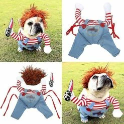 Mike Funny Dog Vêtements Chiens Cosplay Costume Halloween Comical Outfits Tenant Un Couteau Set Pet Cat Dog Festival Party Clothing