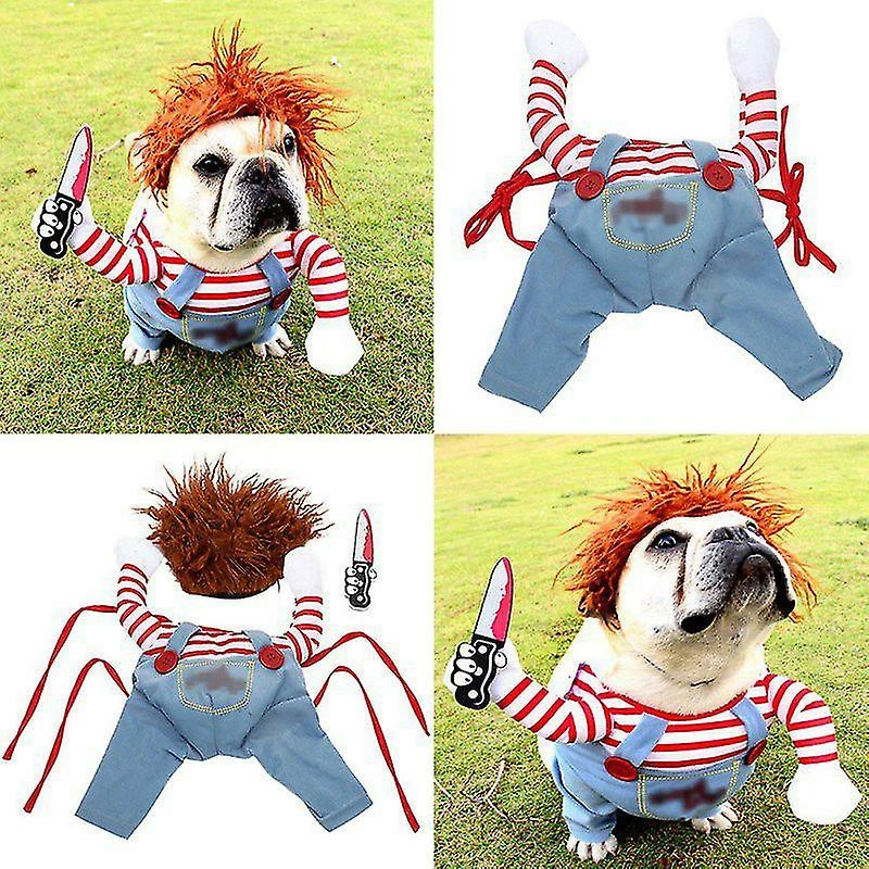 Mike Funny Dog Vêtements Chiens Cosplay Costume Halloween Comical Outfits Tenant Un Couteau Set Pet Cat Dog Festival Party Clothing 1 Mike Funny Dog Vêtements Chiens Cosplay Costume Halloween Comical Outfits Tenant Un Couteau Set Pet Cat Dog Festival Party Clothing