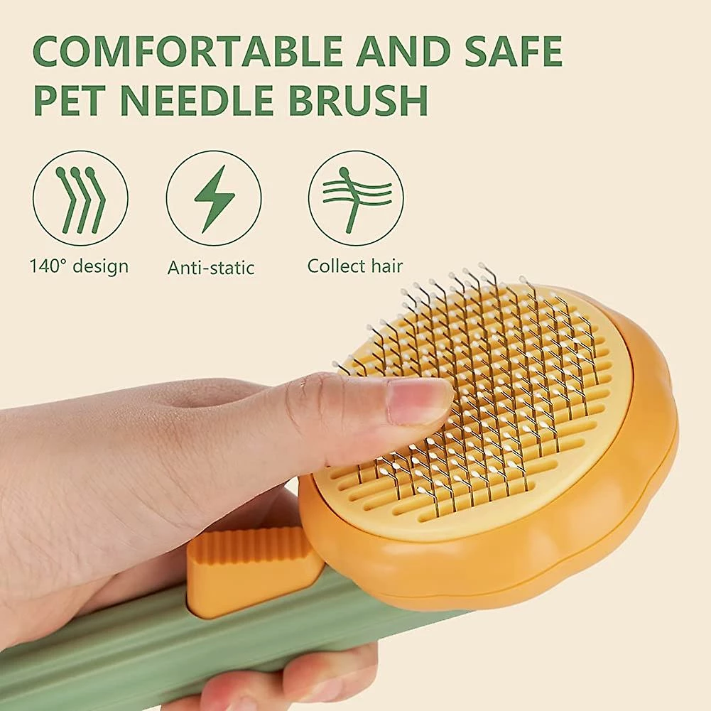 Pet Combs Brushes Brosses Pour Chats Brosses Pour Chiens. Self-nettoyant Dog Grooming Brush Hair Remover Pet Brush 2 Pet Combs Brushes Brosses Pour Chats Brosses Pour Chiens. Self-nettoyant Dog Grooming Brush Hair Remover Pet Brush – Image 2