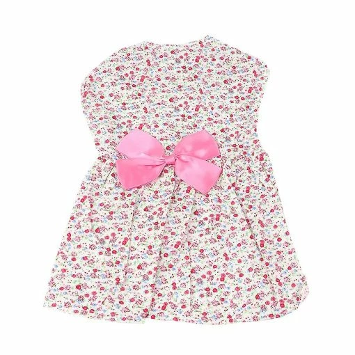 Unbranded Adorable Pet Dog Dress Floral Bowknot Tutu Robes Pet Cat Wedding Party Casual Dog Clothes Pet Supplies - Taille L (bleu) -nourriture pour chien boutique 519641140 max