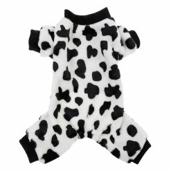 Unbranded Cow Spot Pattern Polyester Dog Clothes Automne Vêtements D’hiver Pet Coat Dog Clothes Small Pet Dog Coat Taille S