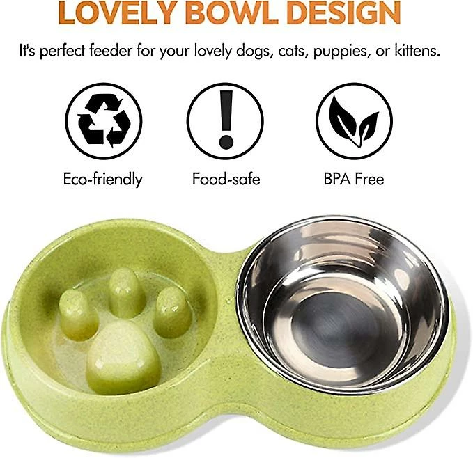 DEWENWILS Dww-anti Glutton Dog Bowl, Chat Et Chien Bowl, Bol De Chien Double En Acier Inoxydable Anti Slip Dog Bowl Water Bowl.Slow Feeding Bowl Pour Petit, Moyen Grand Et Grand 3 DEWENWILS Dww-anti Glutton Dog Bowl, Chat Et Chien Bowl, Bol De Chien Double En Acier Inoxydable Anti Slip Dog Bowl Water Bowl.Slow Feeding Bowl Pour Petit, Moyen Grand Et Grand – Image 3