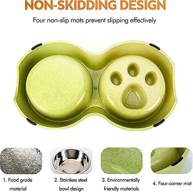 DEWENWILS Dww-anti Glutton Dog Bowl, Chat Et Chien Bowl, Bol De Chien Double En Acier Inoxydable Anti Slip Dog Bowl Water Bowl.Slow Feeding Bowl Pour Petit, Moyen Grand Et Grand 4 DEWENWILS Dww-anti Glutton Dog Bowl, Chat Et Chien Bowl, Bol De Chien Double En Acier Inoxydable Anti Slip Dog Bowl Water Bowl.Slow Feeding Bowl Pour Petit, Moyen Grand Et Grand – Image 4