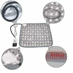 Hcankcan Pet Heating Pad Cat Dog Électrique Chauffé Imperméable à L’eau Mat Lit Uk Plug -nourriture pour chien boutique 521860845 max